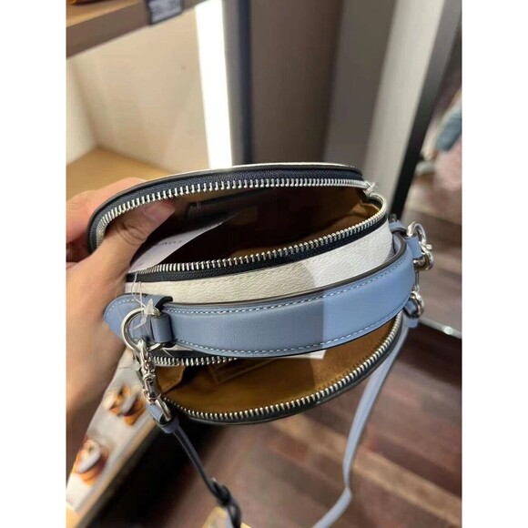 Coach CB870 Canteen Crossbody In Signature Canvas Varsity Motif Chalk Indigo NWT - Picture 12 of 12